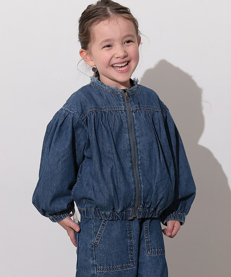 Makiz Kids T-shirt Japanese long-sleeved tee boa fleece snap jacket style 4 colors 