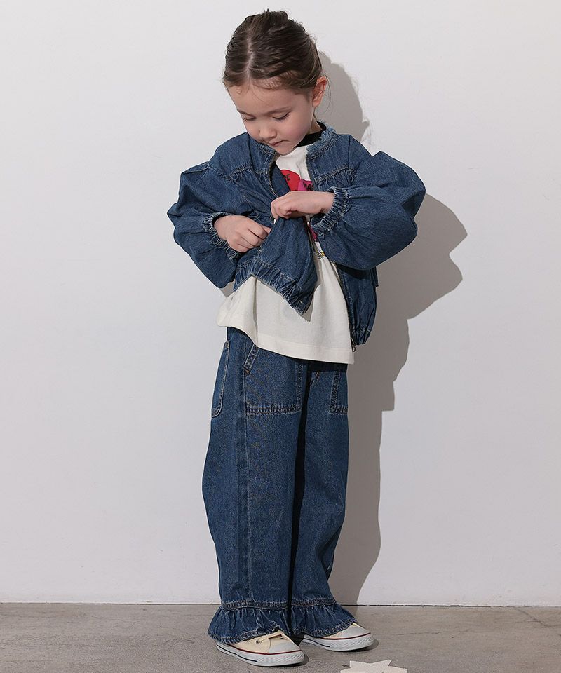 Makiz Kids T-shirt Japanese long-sleeved tee boa fleece snap jacket style 4 colors 