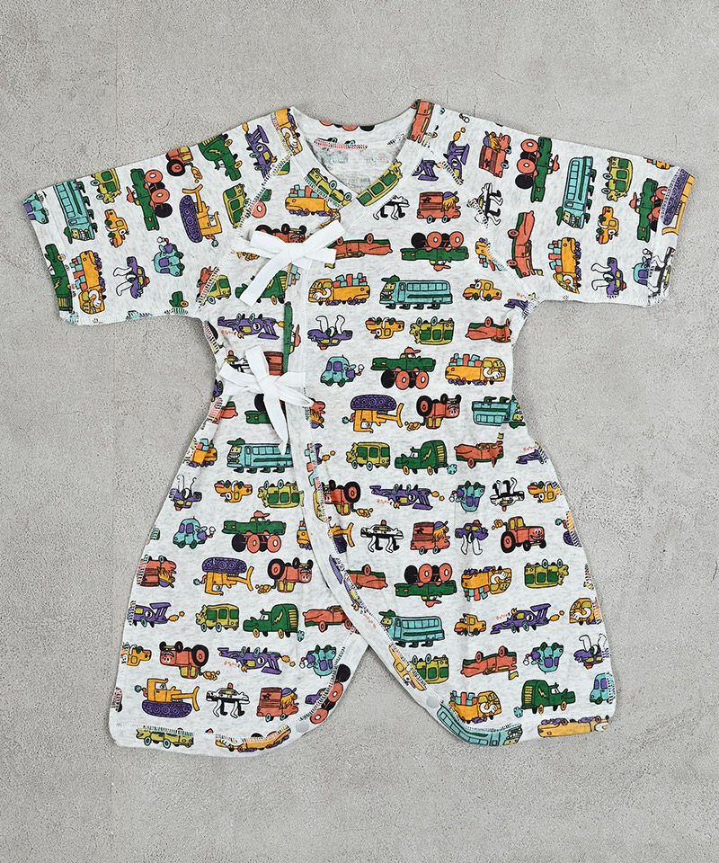 마키즈 베이비 바디수트 일본 아기 신생아 룸파스 반팔 콤비 속옷 자동차 동물 디자인 4컬러