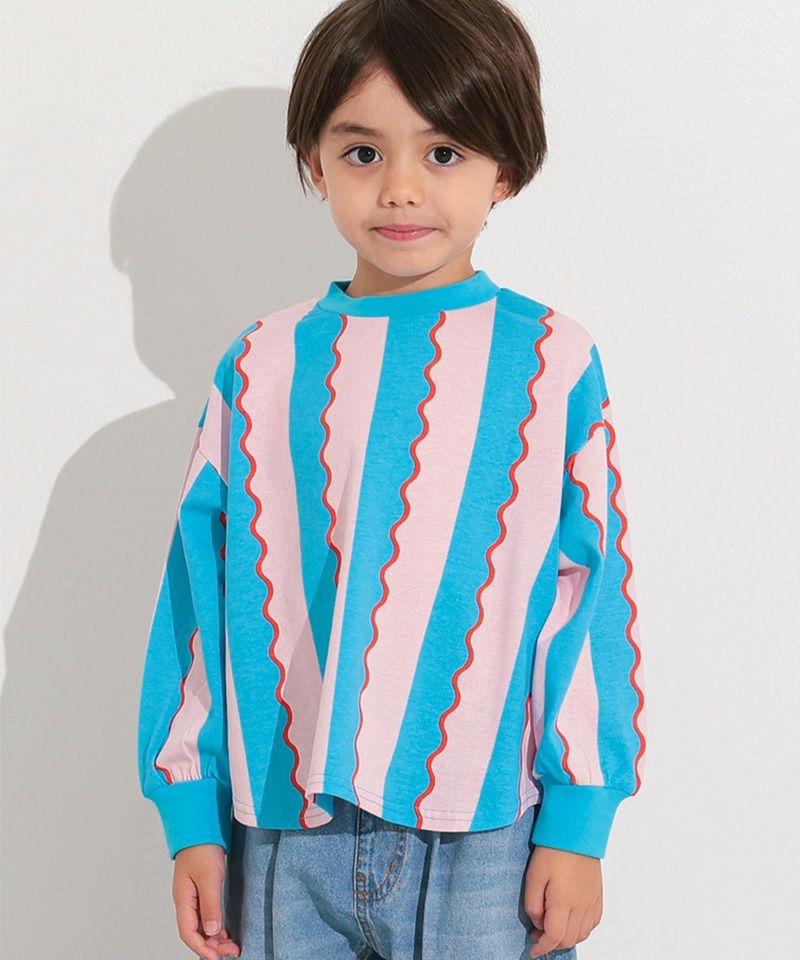 Makiz Kids T-shirt Japanese long-sleeved tee boa fleece snap jacket style 4 colors 