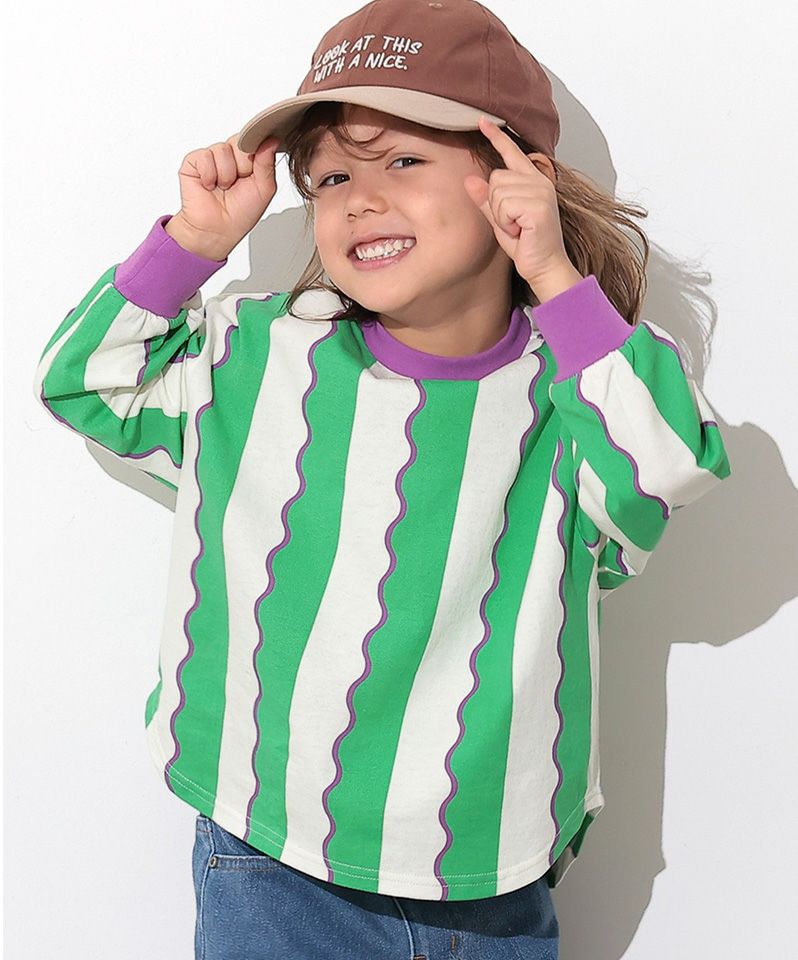 Makiz Kids T-shirt Japanese long-sleeved tee boa fleece snap jacket style 4 colors 