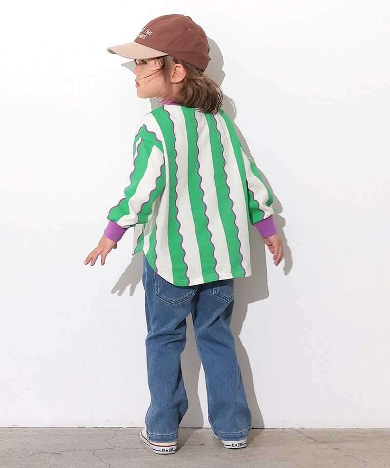 Makiz Kids T-shirt Japanese long-sleeved tee boa fleece snap jacket style 4 colors 