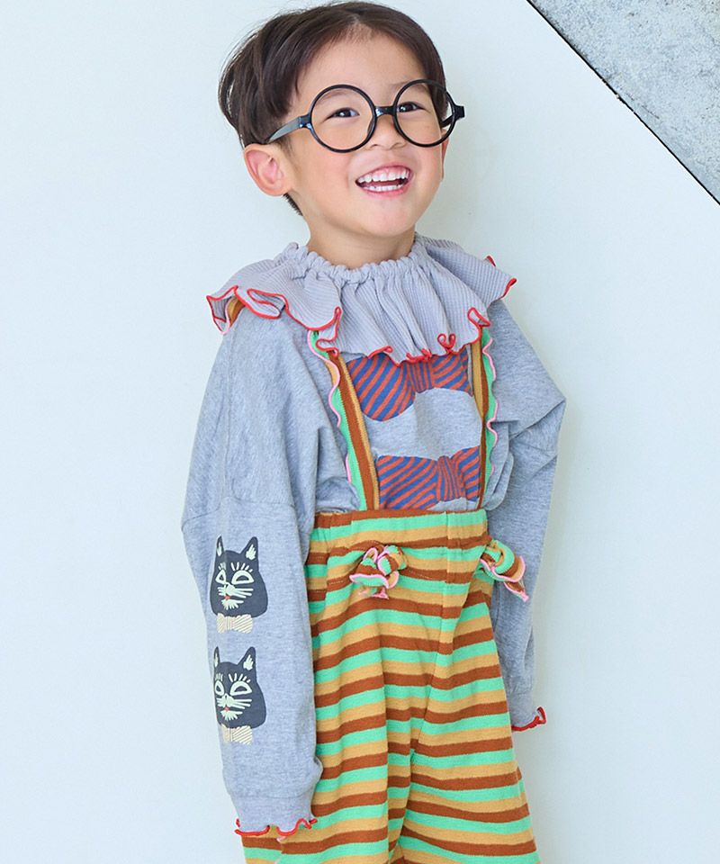 Makiz Kids T-shirt Japanese long-sleeved tee boa fleece snap jacket style 4 colors 