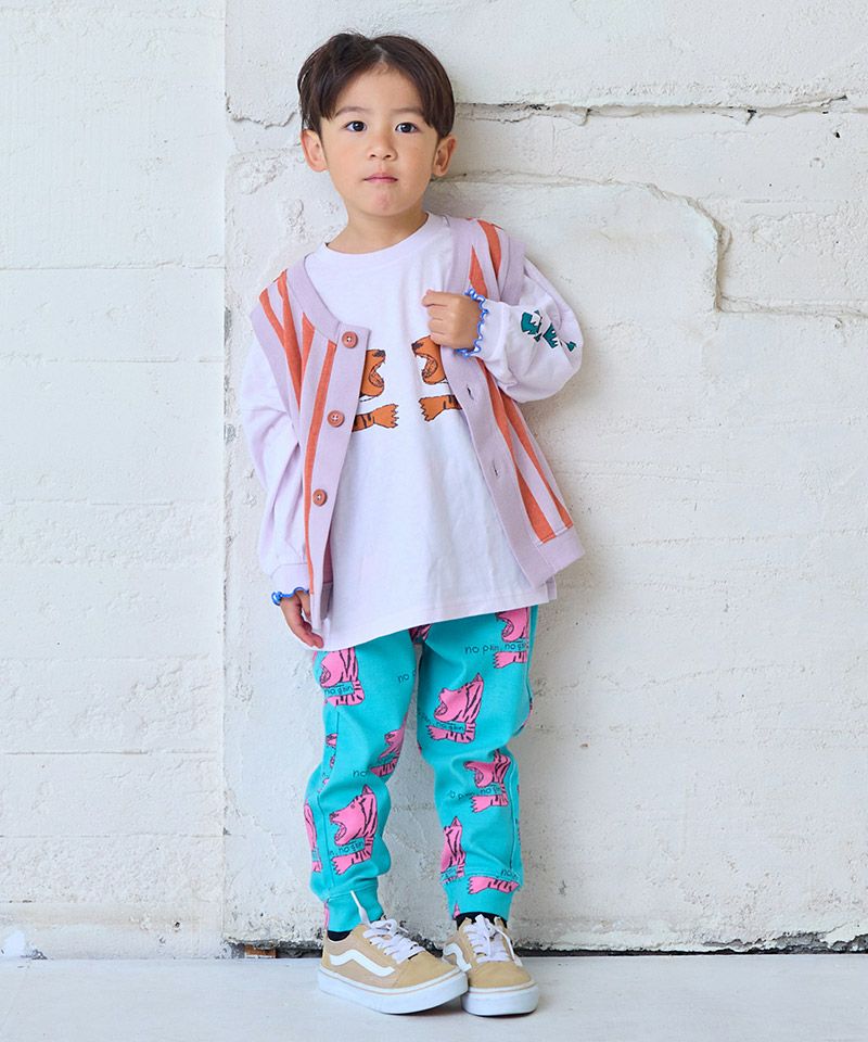 마키즈 키즈 티셔츠 일본 긴팔티 소매 프린트 리브 빅론 디자인 4컬러