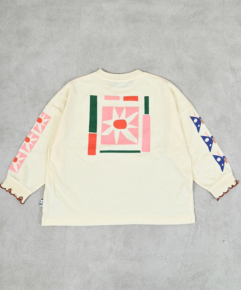 마키즈 키즈 티셔츠 일본 긴팔티 소매 프린트 리브 빅론 디자인 4컬러