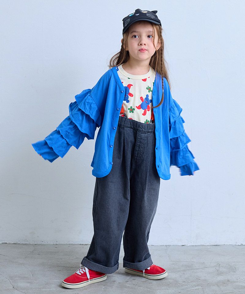 Makiz Kids T-shirt Japanese long-sleeved tee boa fleece snap jacket style 4 colors 