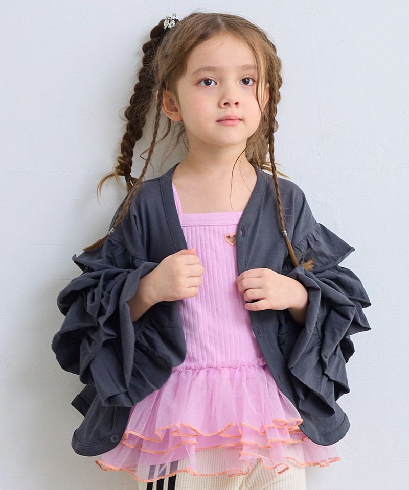 Makiz Kids T-shirt Japanese long-sleeved tee boa fleece snap jacket style 4 colors 