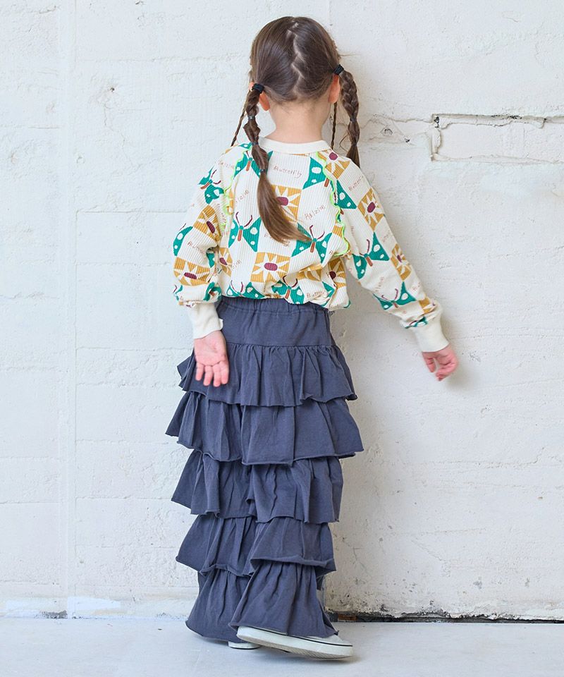 마키즈 키즈 바지 일본 단단 플레어 무늬  무지 팬츠 3컬러