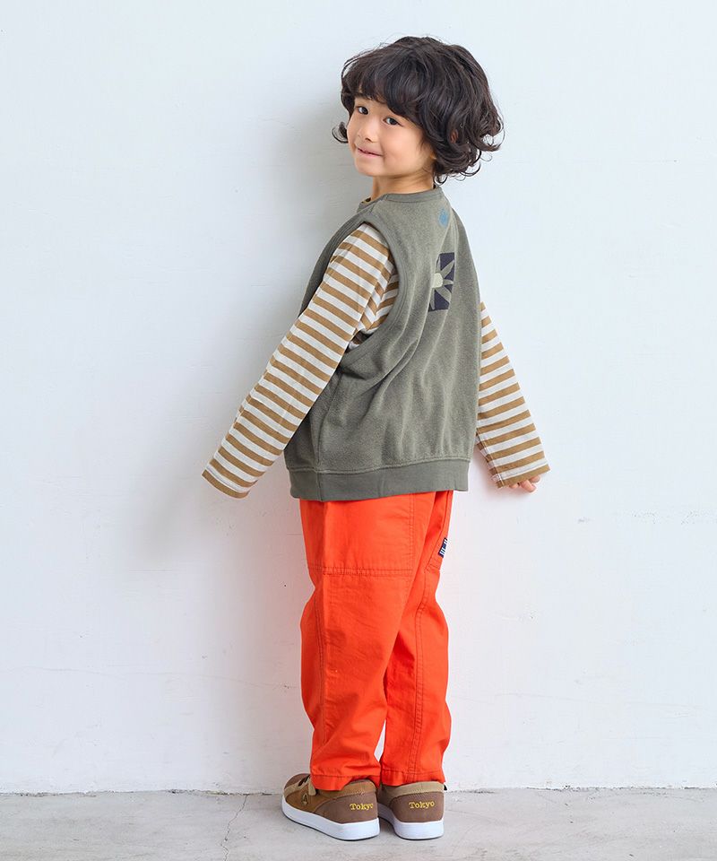 Makiz Kids T-shirt Japanese long-sleeved tee boa fleece snap jacket style 4 colors 