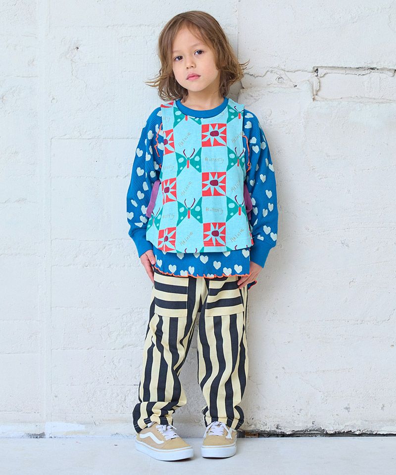 마키즈 키즈 티셔츠 일본 긴팔티 소우가라 와플 멜로 컷톱 4컬러