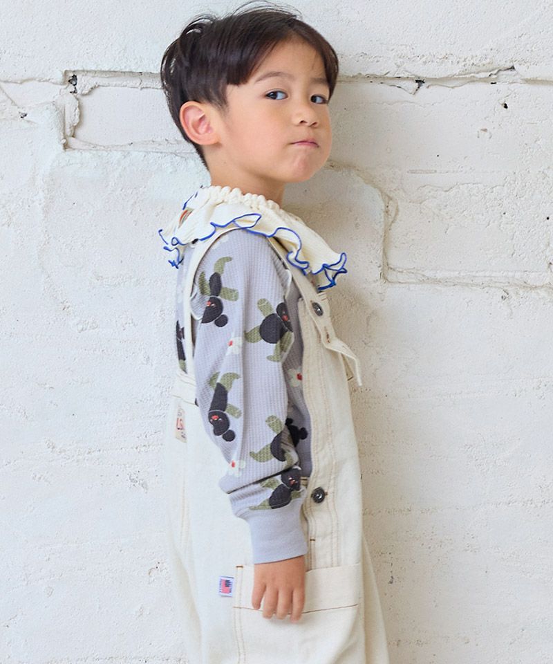 Makiz Kids T-shirt Japanese long-sleeved tee boa fleece snap jacket style 4 colors 