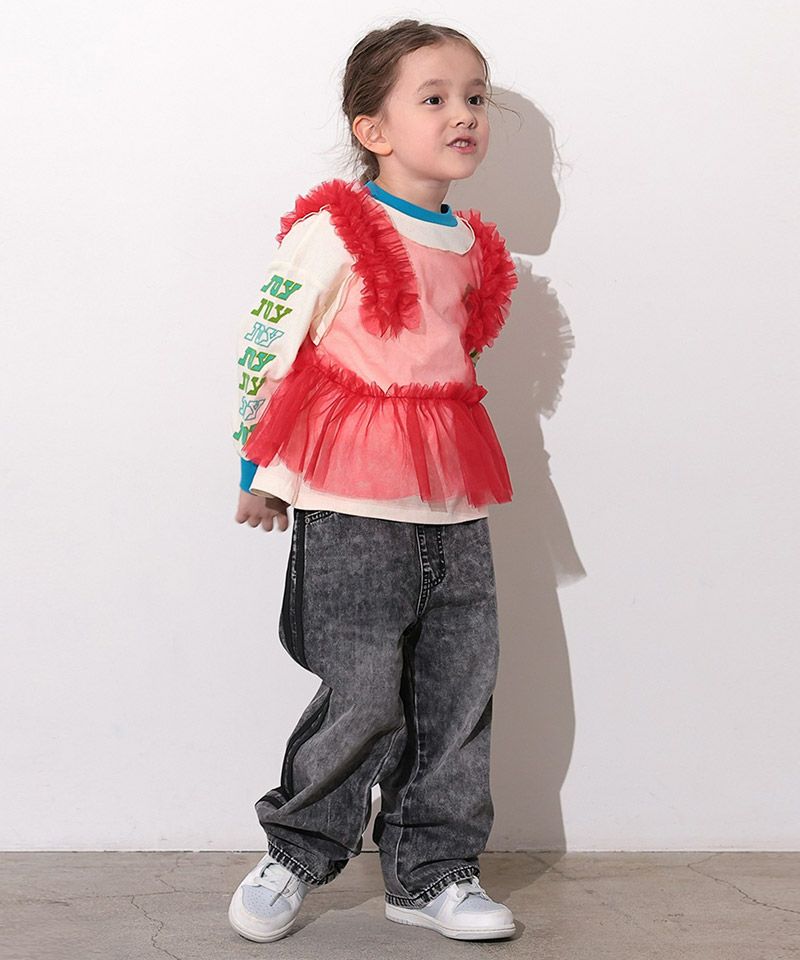 Makiz Kids T-shirt Japanese long-sleeved tee boa fleece snap jacket style 4 colors 