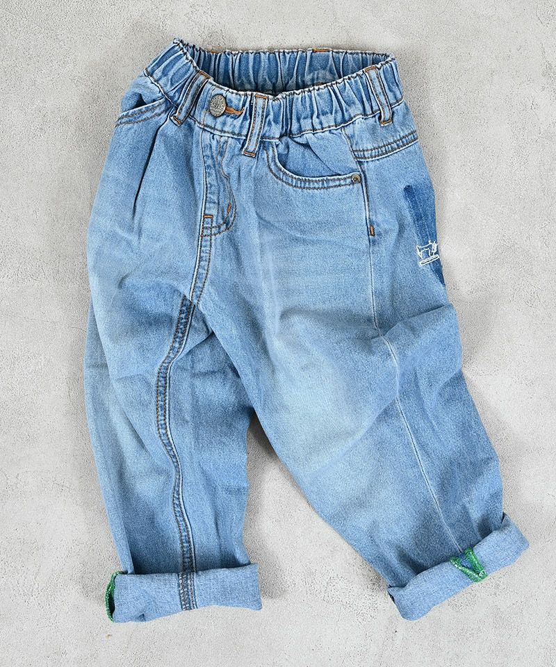 마키즈 키즈 바지 일본 청바지 릴렉스핏 테이퍼드 데님 팬츠 2컬러
