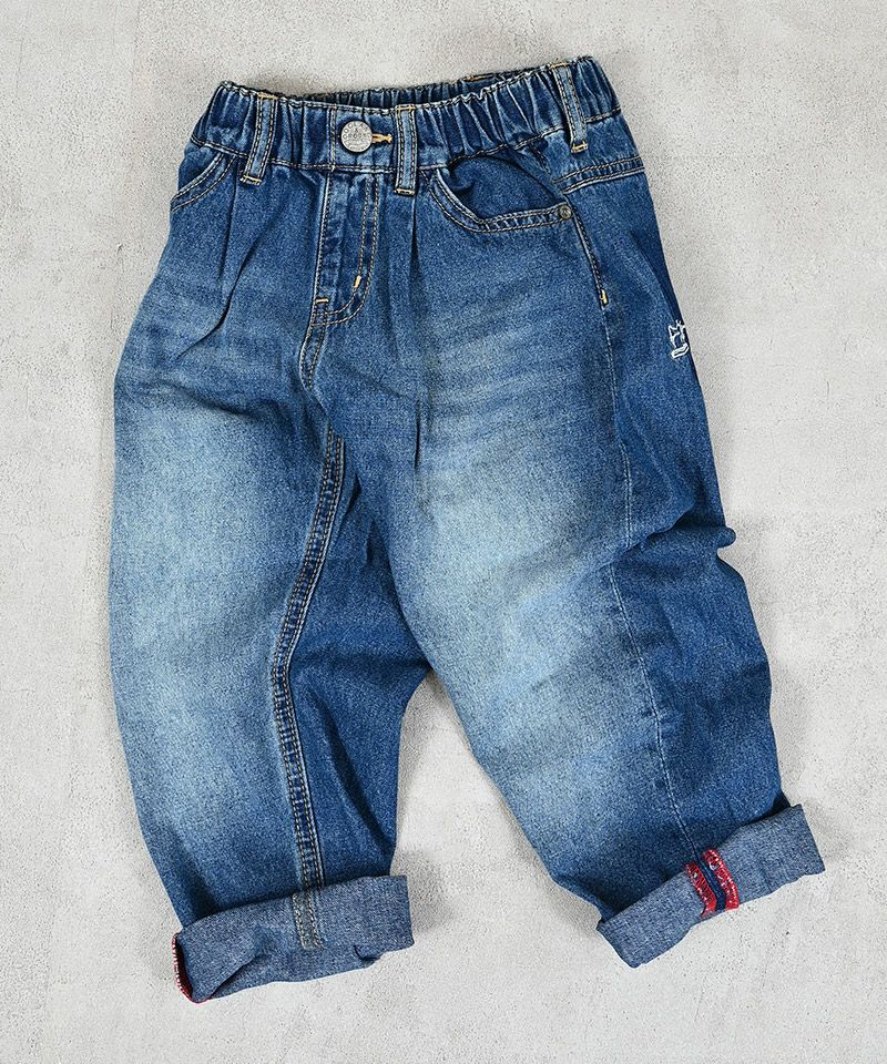 마키즈 키즈 바지 일본 청바지 릴렉스핏 테이퍼드 데님 팬츠 2컬러