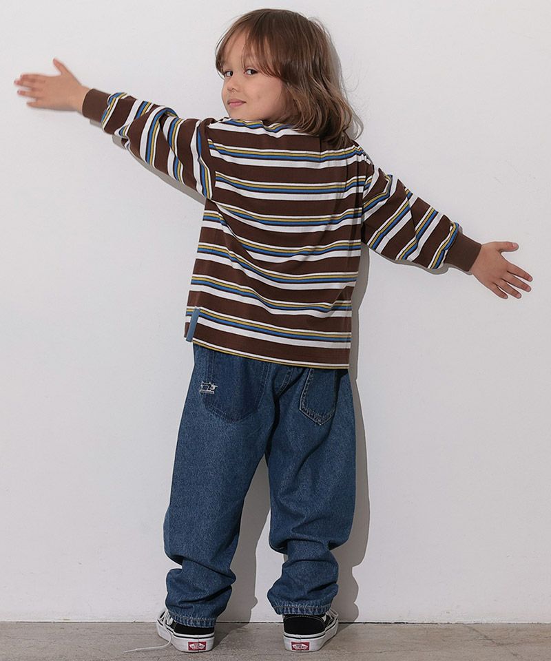 마키즈 키즈 바지 일본 청바지 릴렉스핏 테이퍼드 데님 팬츠 2컬러