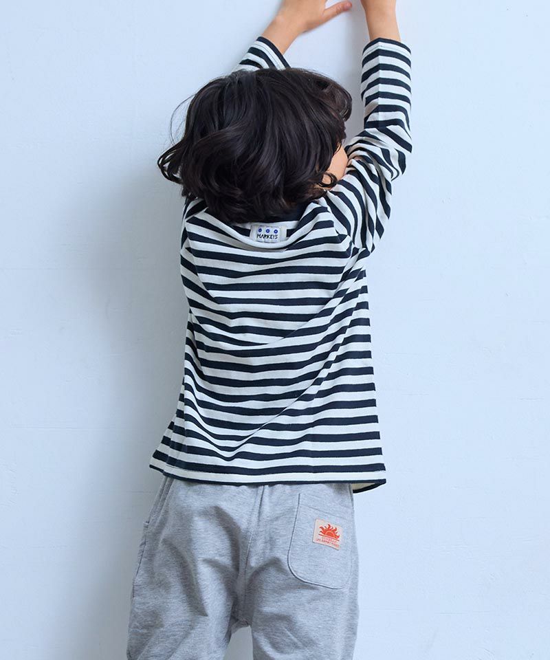 마키즈 키즈 티셔츠 일본 긴팔티 색소메 테두리 컷소우 5컬러