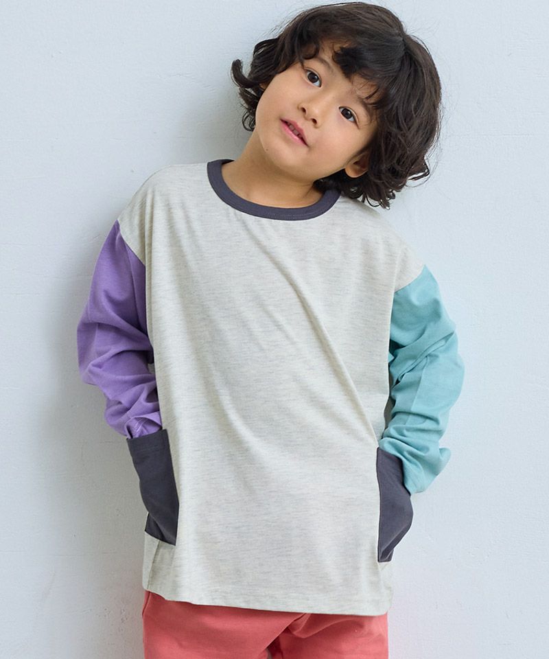 Makiz Kids T-shirt Japanese long-sleeved tee boa fleece snap jacket style 4 colors 