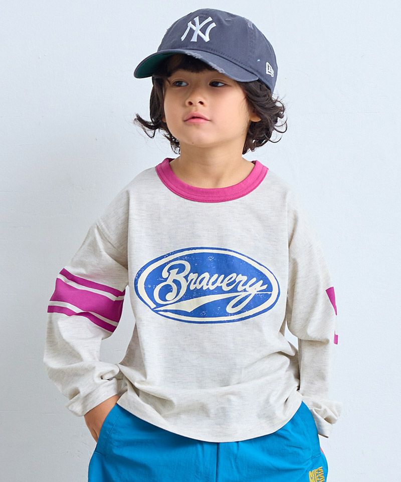 마키즈 키즈 티셔츠 일본 긴팔티 COTTON from USA 라인론 4컬러