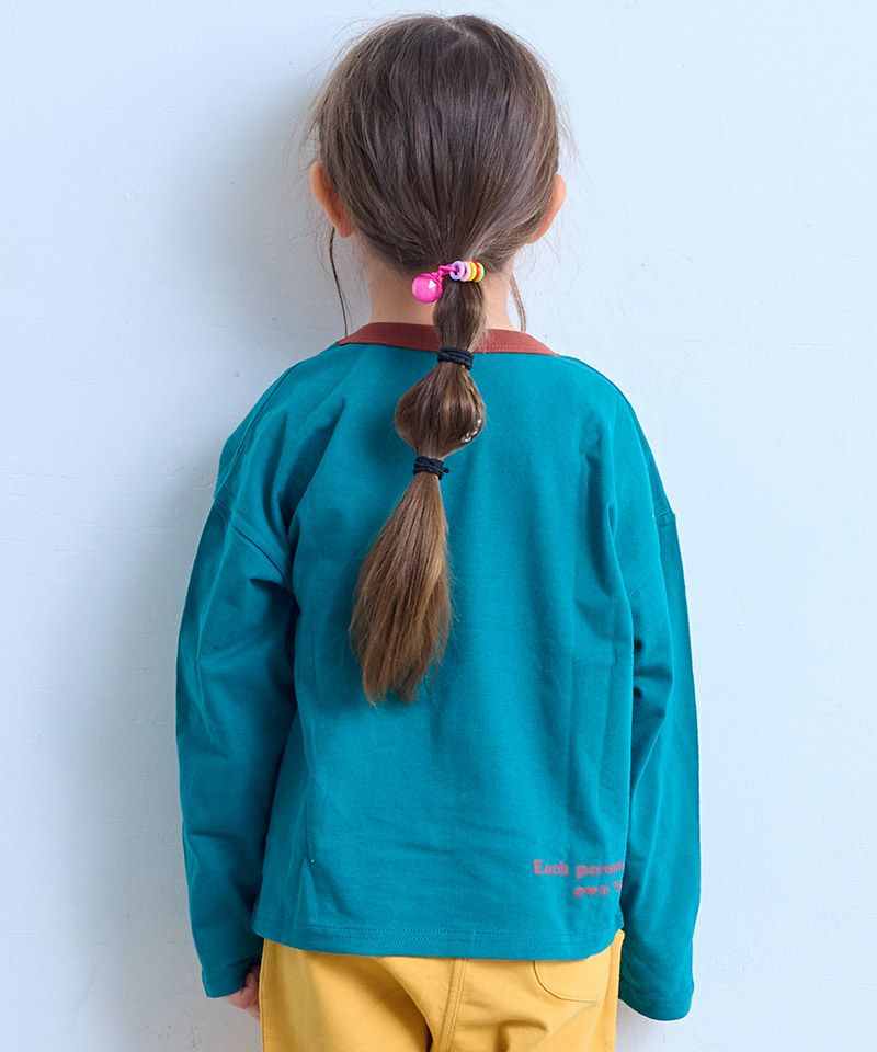 Makiz Kids T-shirt Japanese long-sleeved tee boa fleece snap jacket style 4 colors 