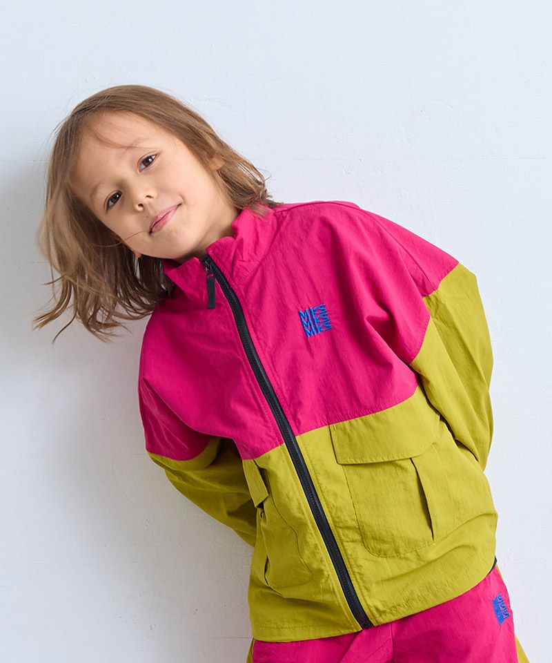 Makiz Kids T-shirt Japanese long-sleeved tee boa fleece snap jacket style 4 colors 