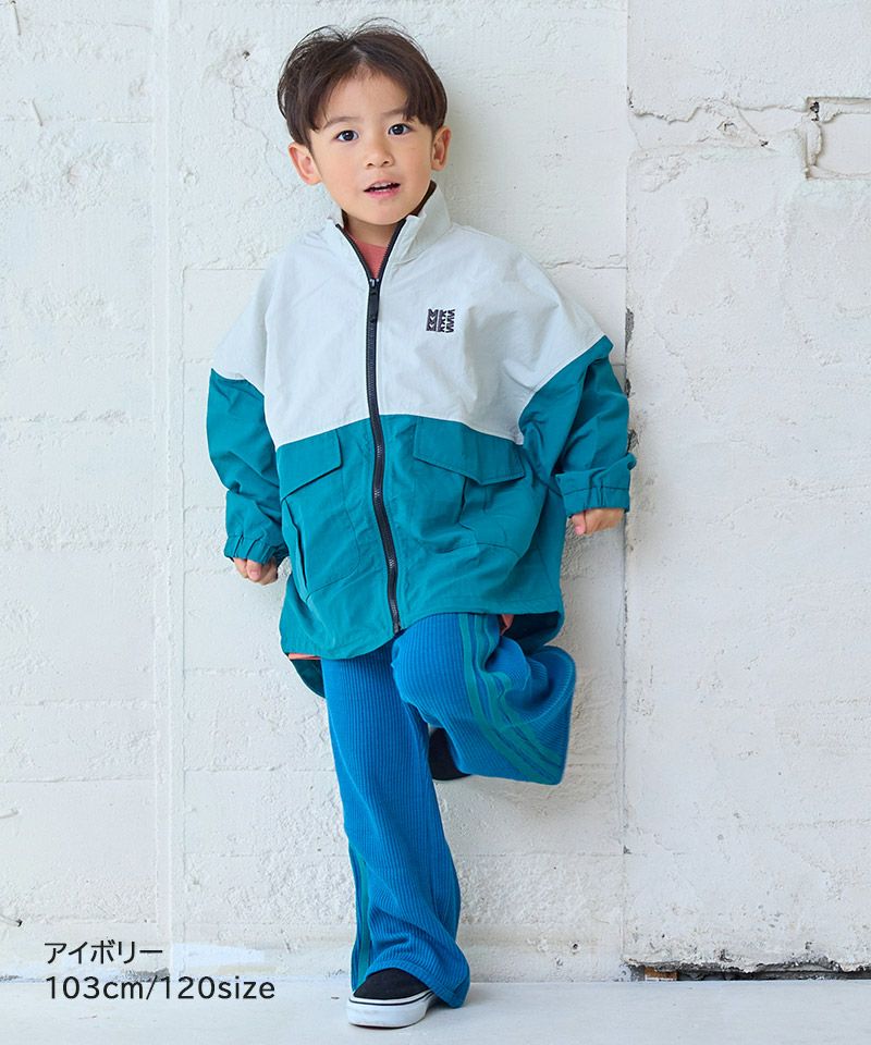 Makiz Kids T-shirt Japanese long-sleeved tee boa fleece snap jacket style 4 colors 