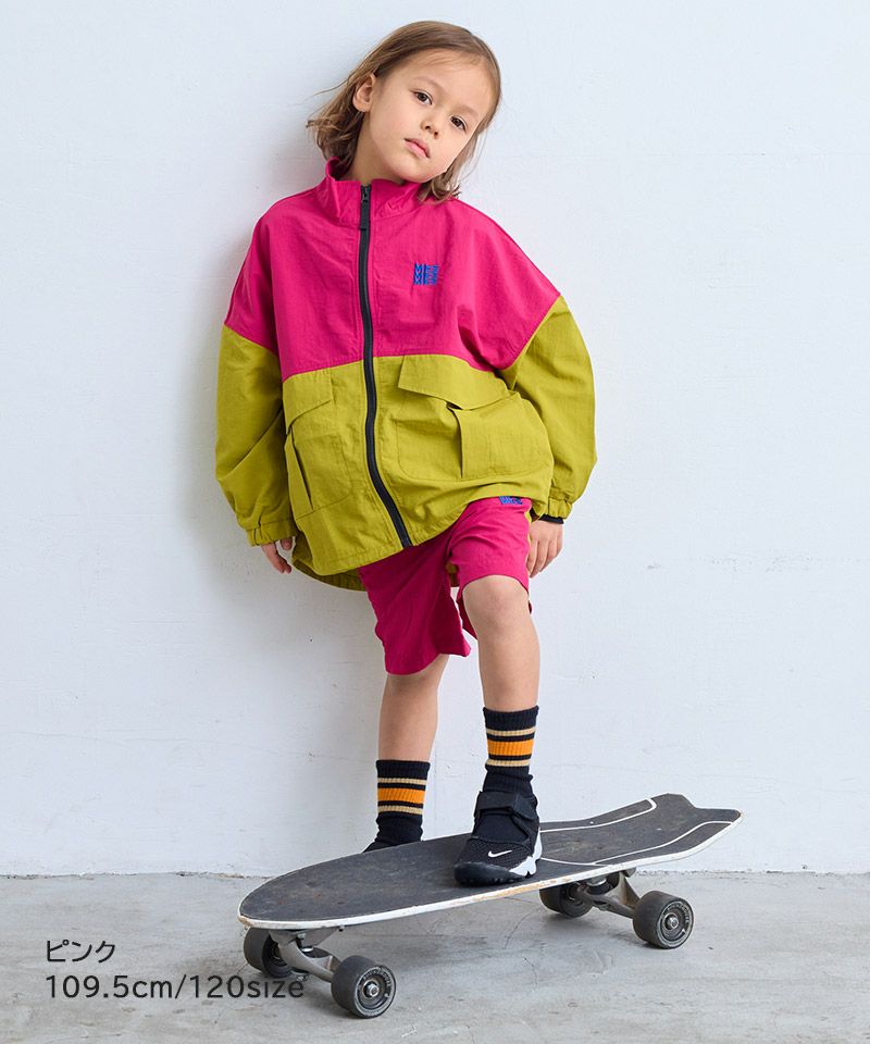 Makiz Kids T-shirt Japanese long-sleeved tee boa fleece snap jacket style 4 colors 