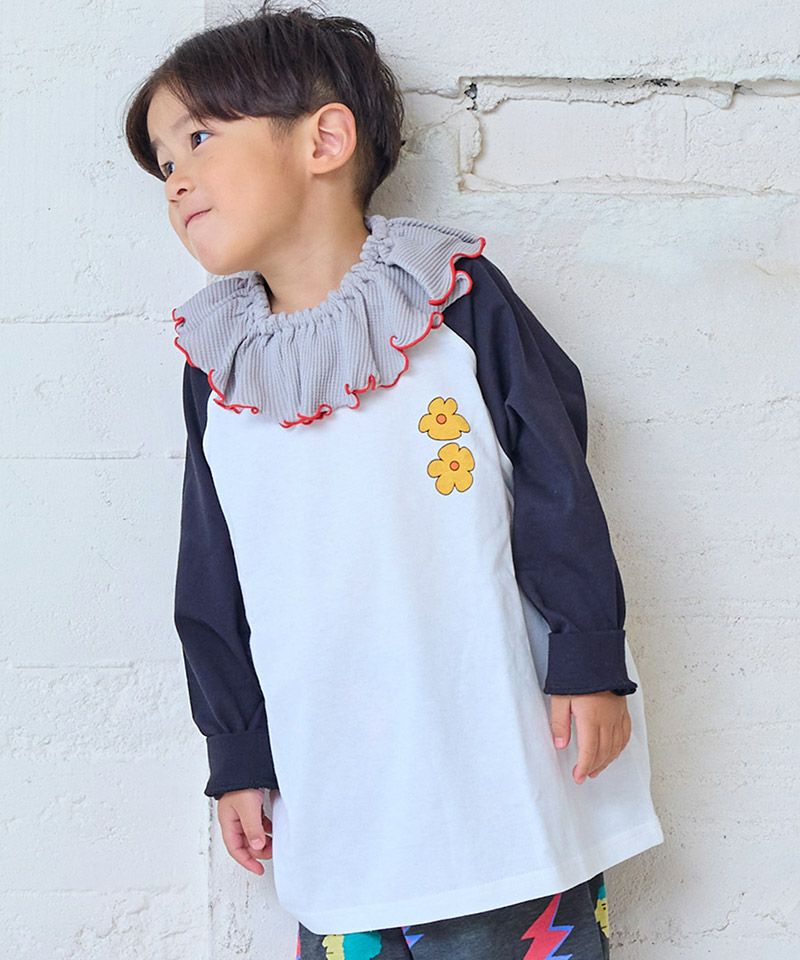 Makiz Kids T-shirt Japanese long-sleeved tee boa fleece snap jacket style 4 colors 