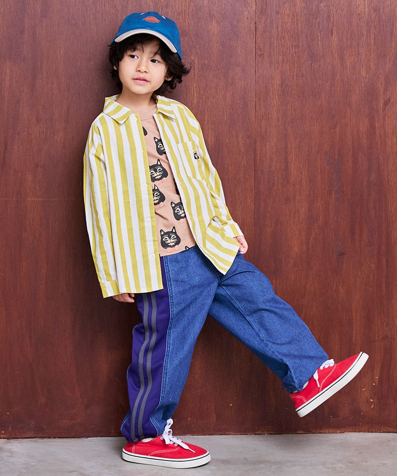 Makiz Kids T-shirt Japanese long-sleeved tee boa fleece snap jacket style 4 colors 