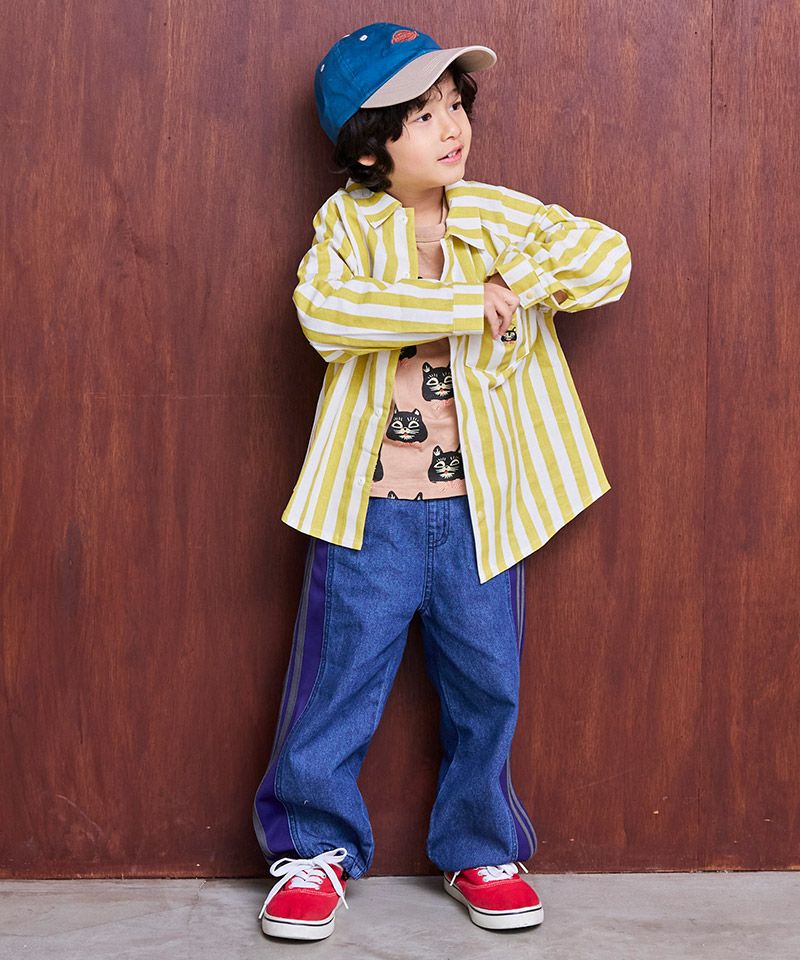 Makiz Kids T-shirt Japanese long-sleeved tee boa fleece snap jacket style 4 colors 