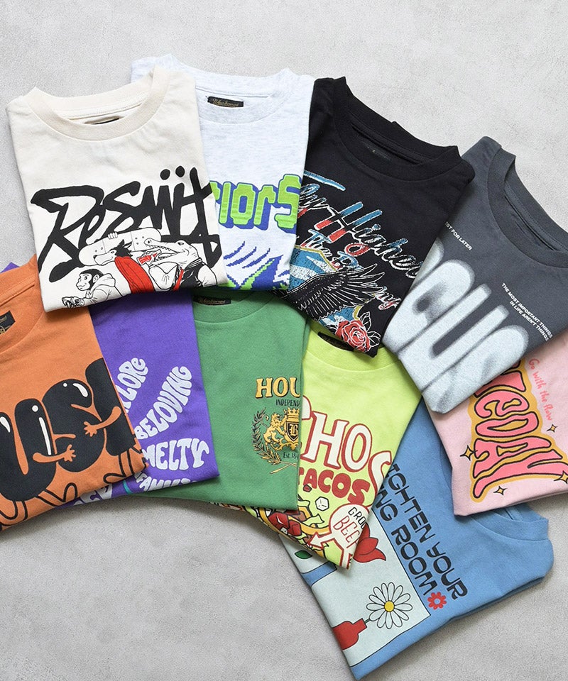 마키즈 키즈 티셔츠 일본 MARKEY'S 반팔티 심플 프린트 10컬러