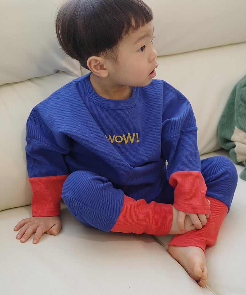 마키즈 베이비 바지 일본 MARKEY'S 아기 WOW 로고 원키 팬츠 4컬러