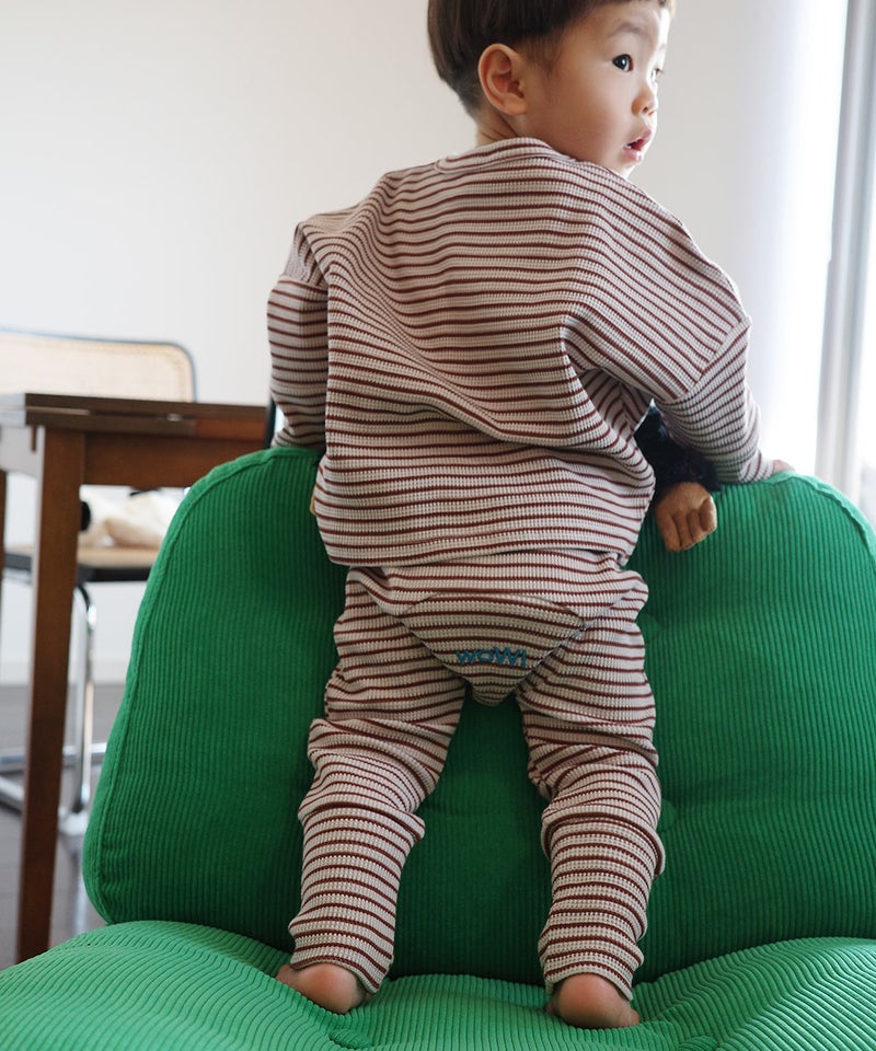 마키즈 베이비 바지 일본 MARKEY'S 아기 와플 스트라이프 팬츠 3컬러