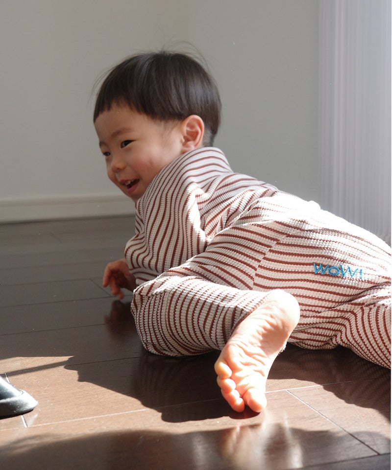 마키즈 베이비 바지 일본 MARKEY'S 아기 와플 스트라이프 팬츠 3컬러