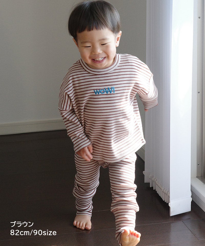마키즈 베이비 티셔츠 일본 MARKEY'S 아기 와플 돌먼 긴팔티 3컬러