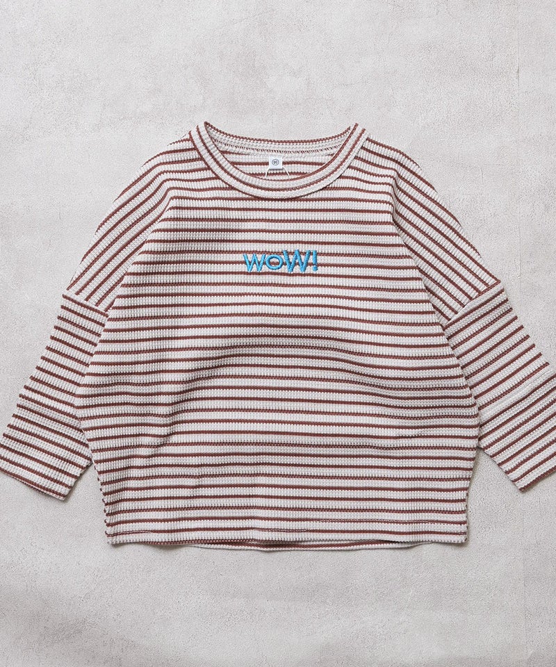 마키즈 베이비 티셔츠 일본 MARKEY'S 아기 와플 돌먼 긴팔티 3컬러