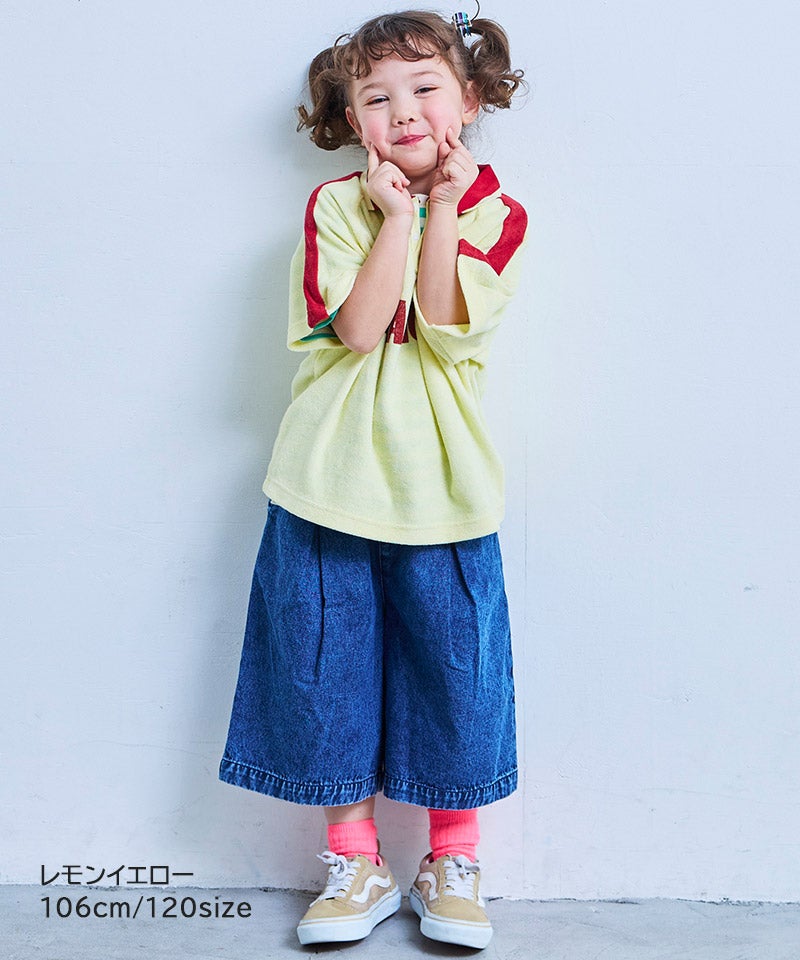 마키즈 키즈 티셔츠 일본 MARKEY'S 반팔티 더미 라인 폴로 슬리브 3컬러