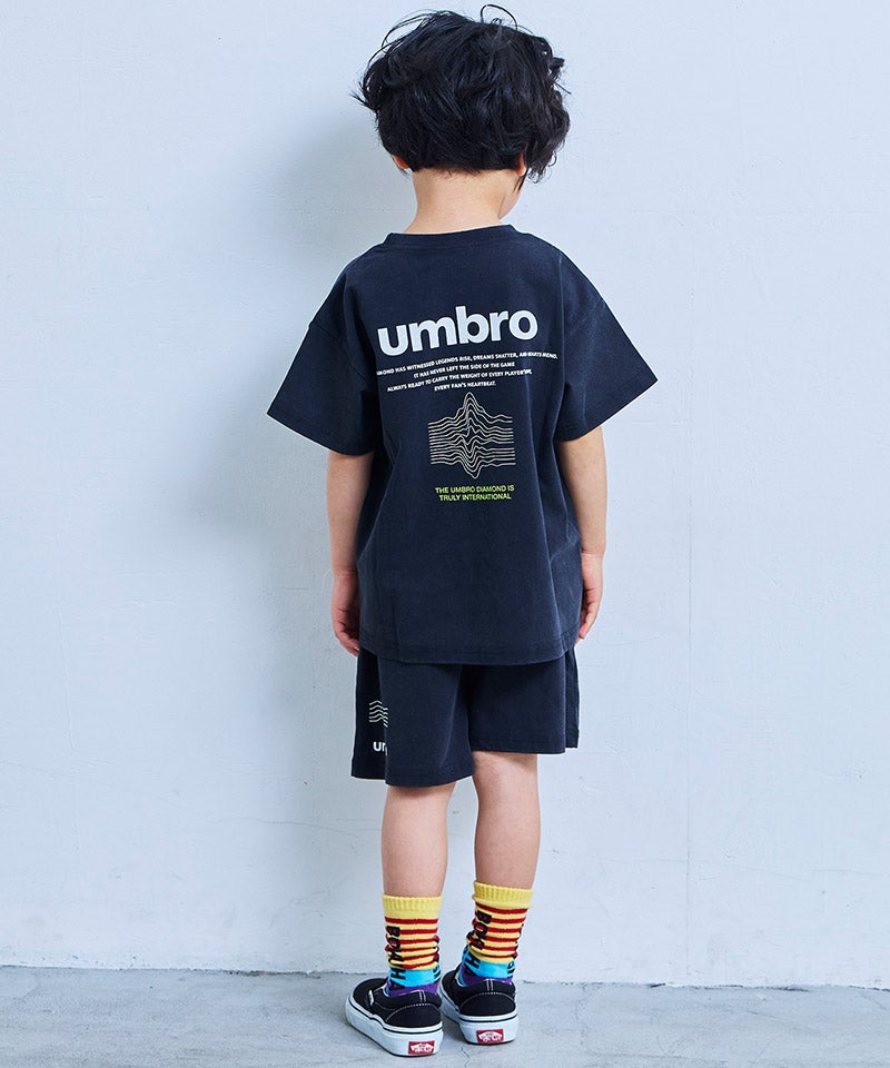마키즈 키즈 티셔츠 일본 MARKEY'S 반팔티 UMBRO 로고 프린트 100-120cm 2컬러