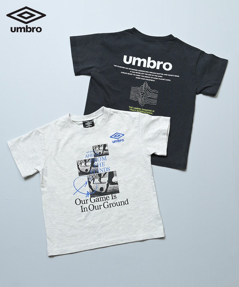 마키즈 키즈 티셔츠 일본 MARKEY'S 반팔티 UMBRO 로고 프린트 130-150cm 2컬러