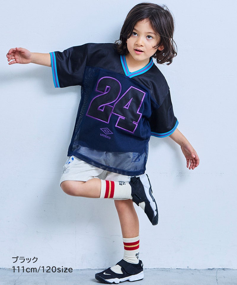 마키즈 키즈 티셔츠 일본 MARKEY'S 반팔티 UMBRO 풋볼 셔츠 100-120cm 3컬러