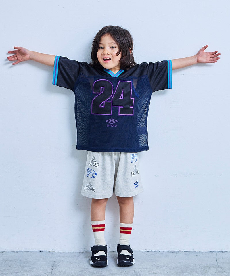 마키즈 키즈 티셔츠 일본 MARKEY'S 반팔티 UMBRO 풋볼 셔츠 100-120cm 3컬러