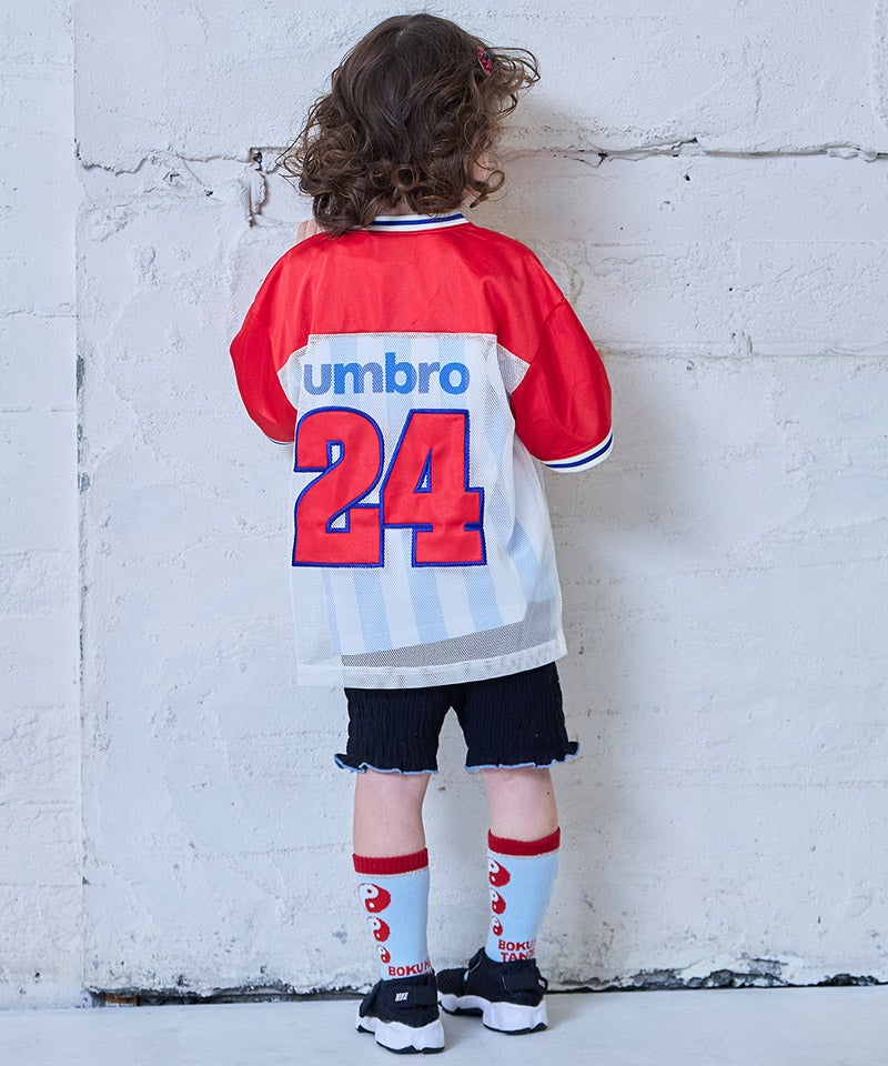 마키즈 키즈 티셔츠 일본 MARKEY'S 반팔티 UMBRO 풋볼 셔츠 100-120cm 3컬러