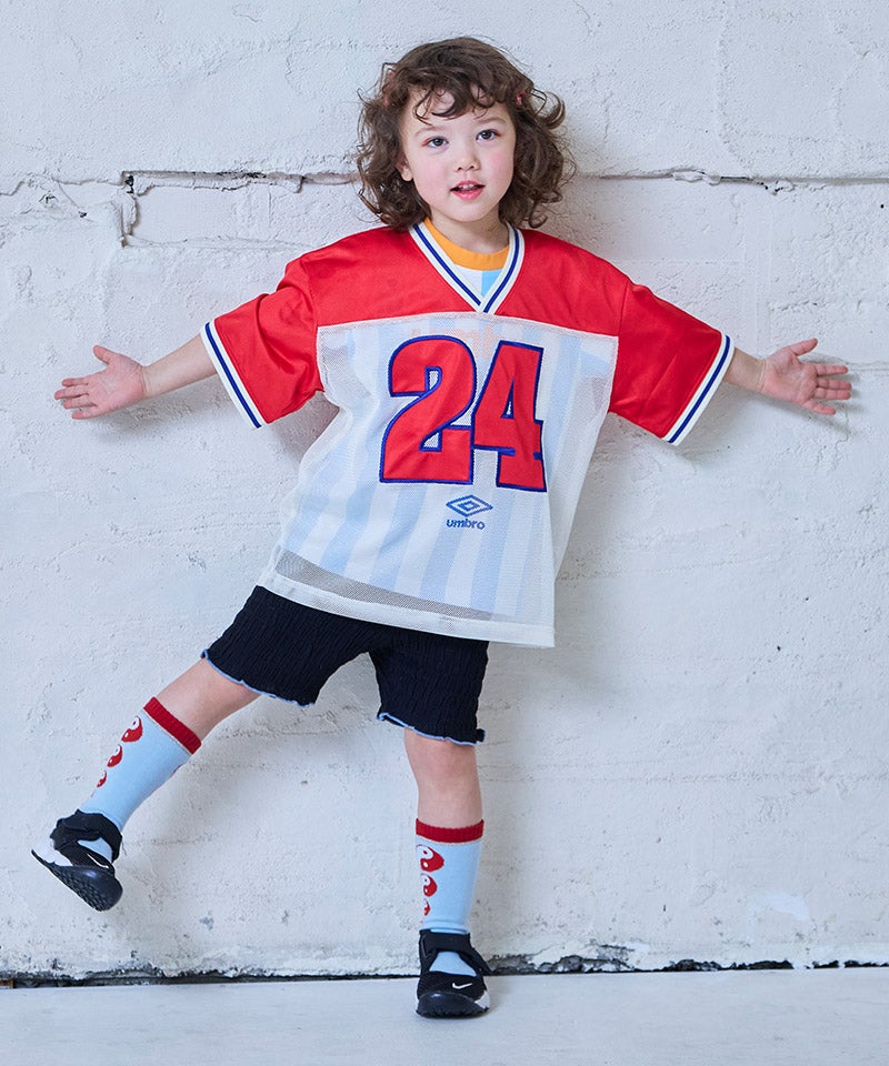 마키즈 키즈 티셔츠 일본 MARKEY'S 반팔티 UMBRO 풋볼 셔츠 100-120cm 3컬러