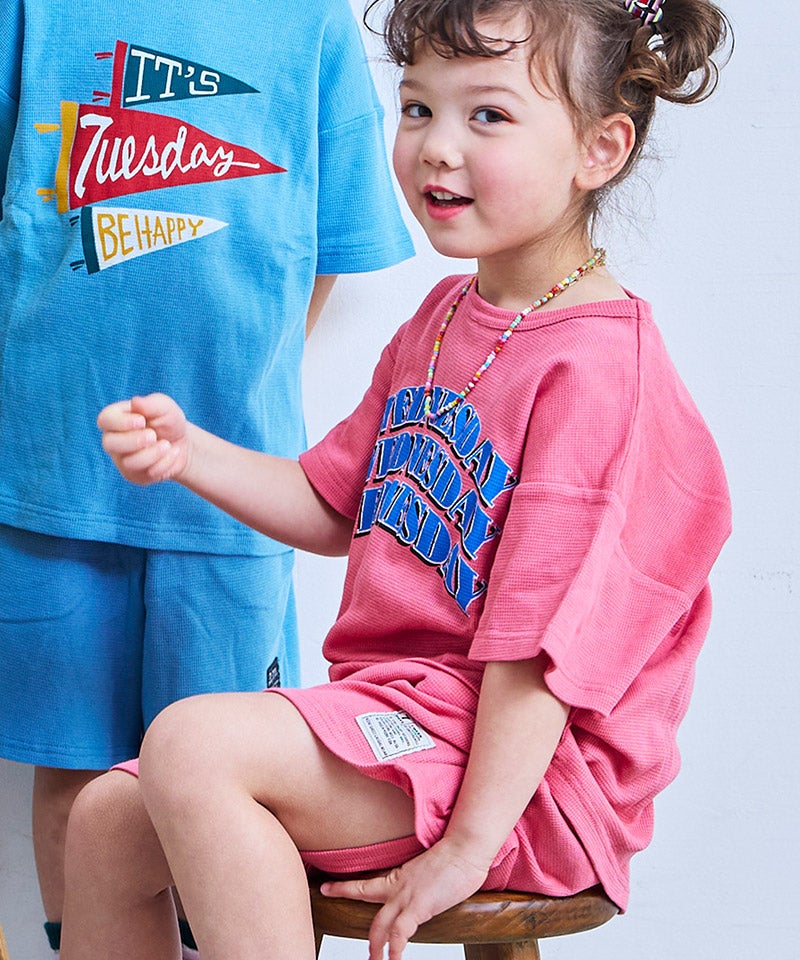 마키즈 키즈 셋업 일본 MARKEY'S 반팔티 반바지 위클리 썸머 프린트 7컬러