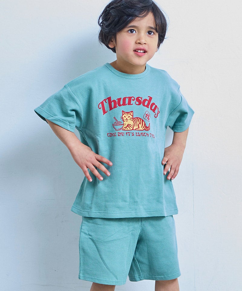 마키즈 키즈 셋업 일본 MARKEY'S 반팔티 반바지 위클리 썸머 프린트 7컬러