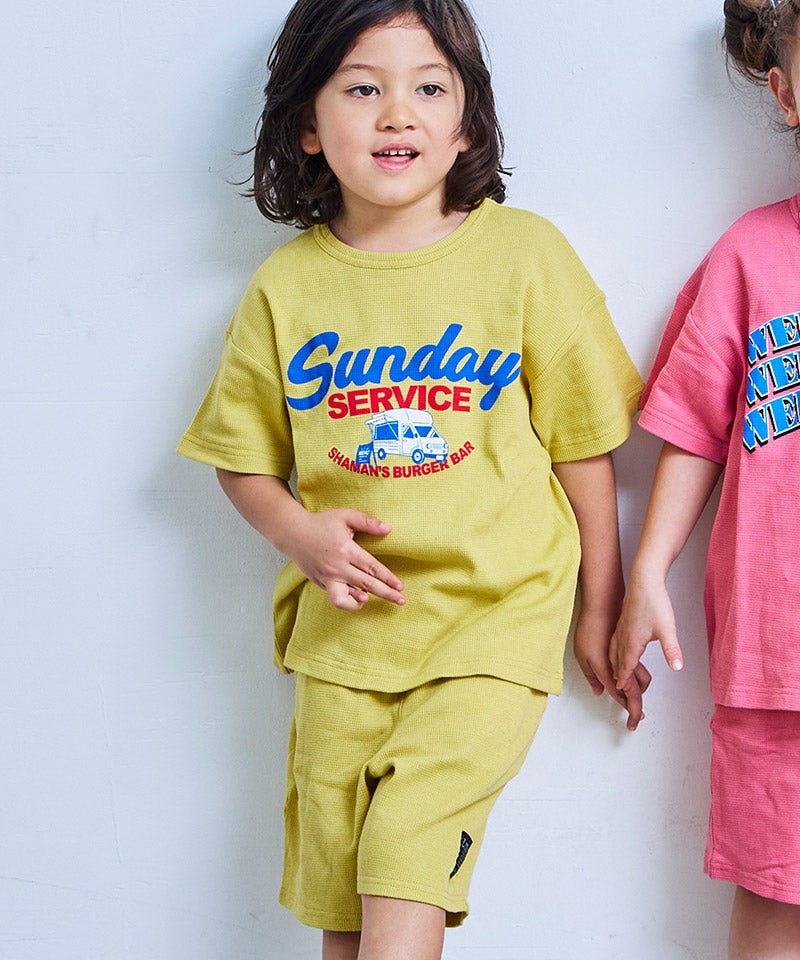 마키즈 키즈 셋업 일본 MARKEY'S 반팔티 반바지 위클리 썸머 프린트 7컬러