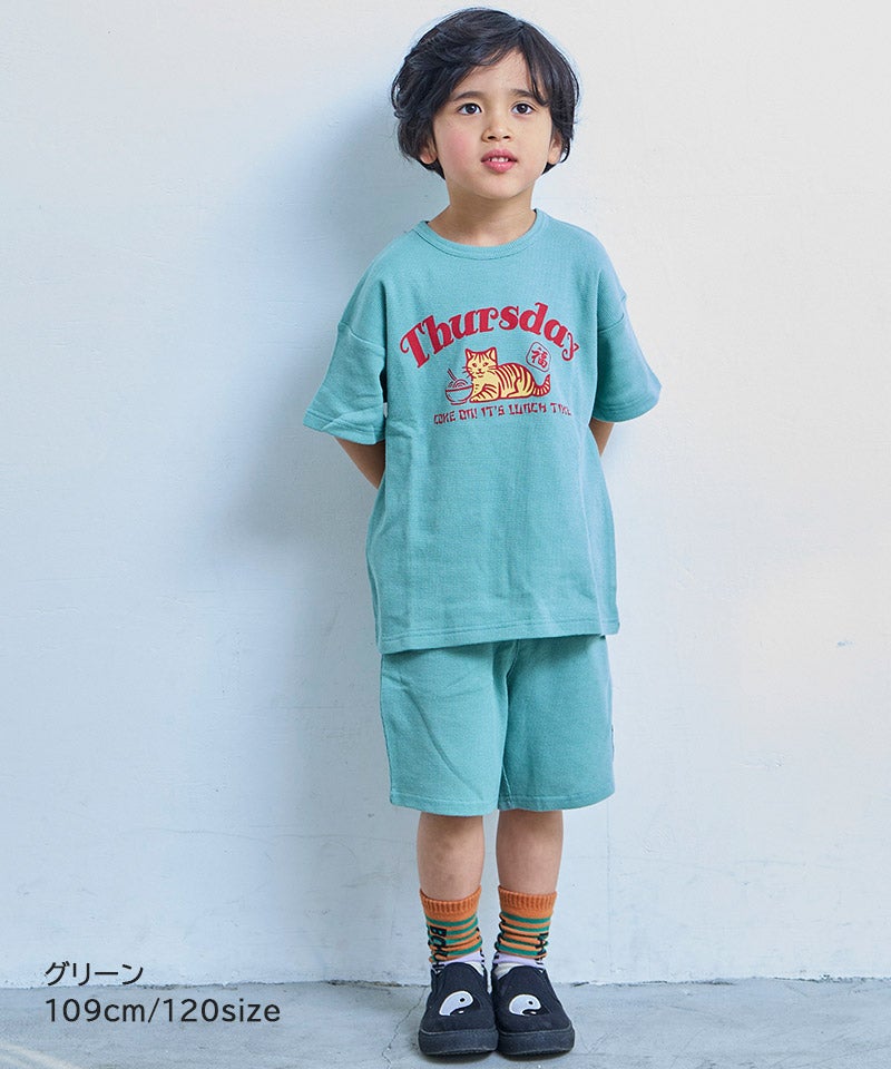 마키즈 키즈 셋업 일본 MARKEY'S 반팔티 반바지 위클리 썸머 프린트 7컬러