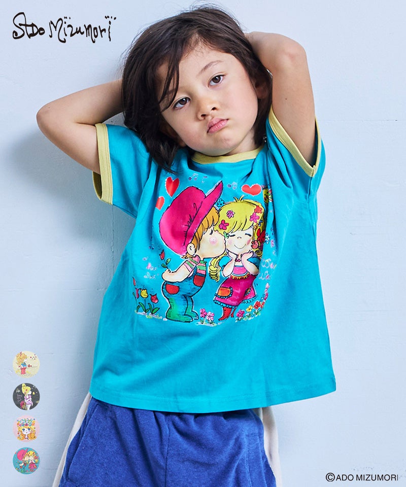 Makiz Kids T-shirt Japanese long-sleeved tee boa fleece snap jacket style 4 colors 