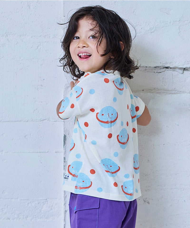 Makiz Kids T-shirt Japanese long-sleeved tee boa fleece snap jacket style 4 colors 