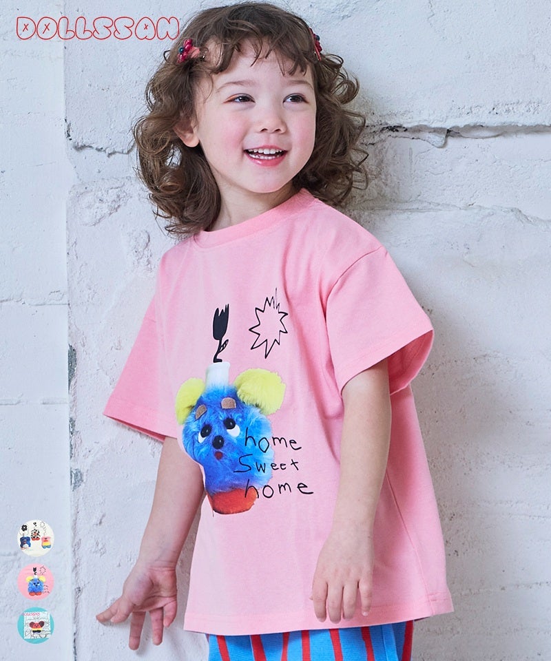 마키즈 키즈 티셔츠 일본 MARKEY'S 반팔티 DOLLSSAN KEBIN 프린트 3컬러