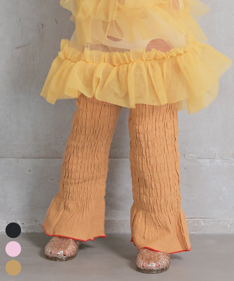 마키즈 바지 일본 MARKEY'S 걸스 셔링 플레어 롱팬츠 3컬러